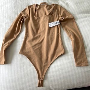 Camel colored Abercrombie bodysuit